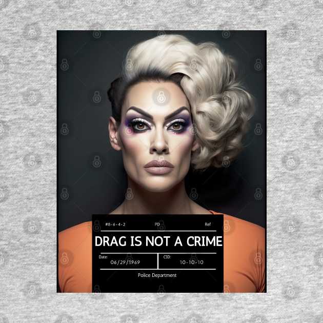 DRAG IS NOT A CRIME - LGBTQ+ Pride - Glamour is Resistance by YeCurisoityShoppe